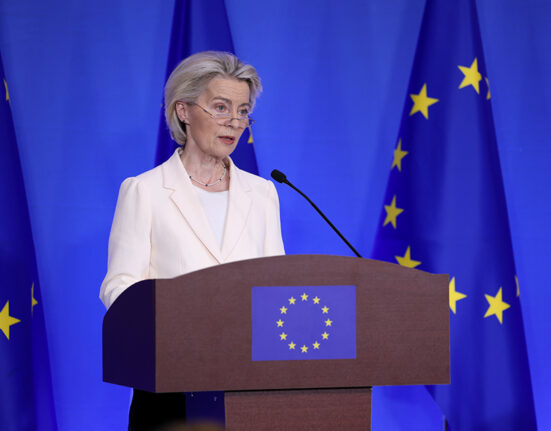 Pirmininkės von der Leyen kalba Europos Parlamento debatuose dėl naujosios 2028–2034 m. daugiametės finansinės programos