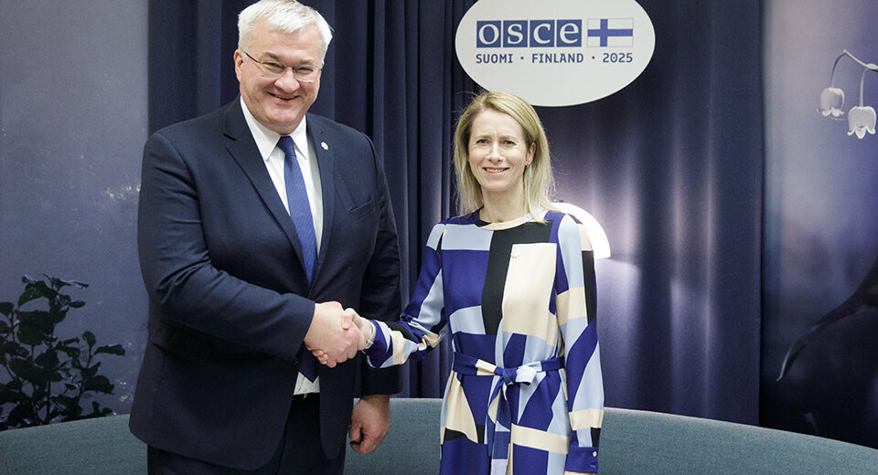 ES ragina stiprinti spaudimą Rusijai ir palaikyti Ukrainą: Kaja Kallas kreipėsi į OSCE ministrus