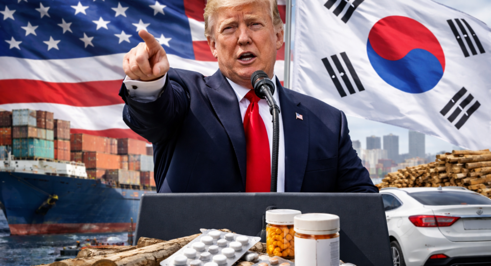 Trumpas grasina Pietų Korėjai: tarifai automobiliams ir vaistams gali šoktelėti iki 25 proc.
