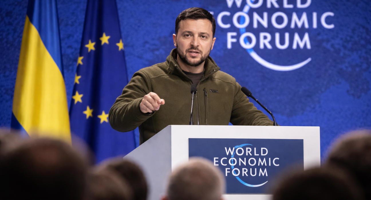 Zelenskis Davose: Europa turi liautis laukti ir tapti geopolitine jėga