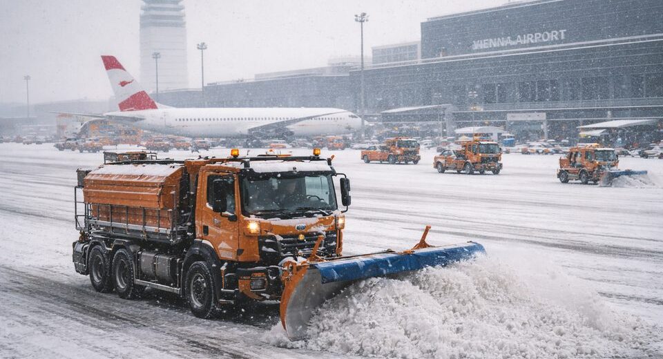 Gausus snygis sutrikdė Vienos oro uosto darbą