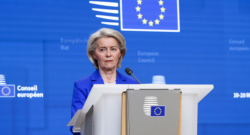 Ursula von der Leyen po Europos Vadovų Tarybos susitikimo pristatė naujas energetikos ir konkurencingumo priemones
