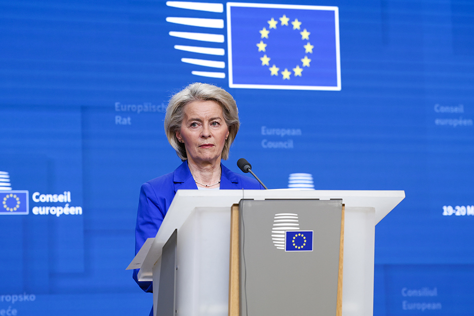 Ursula von der Leyen po Europos Vadovų Tarybos susitikimo pristatė naujas energetikos ir konkurencingumo priemones