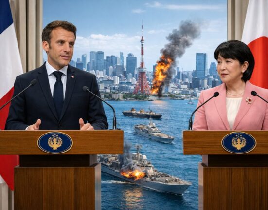 Macronas Japonijoje aptarė energetikos krizę ir Hormūzo sąsiaurio saugumą
