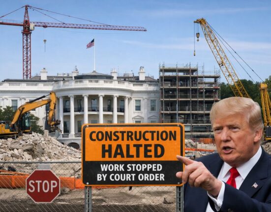 Teisėjas sustabdė Trumpo 400 mln. dolerių vertės Baltųjų rūmų salės projektą