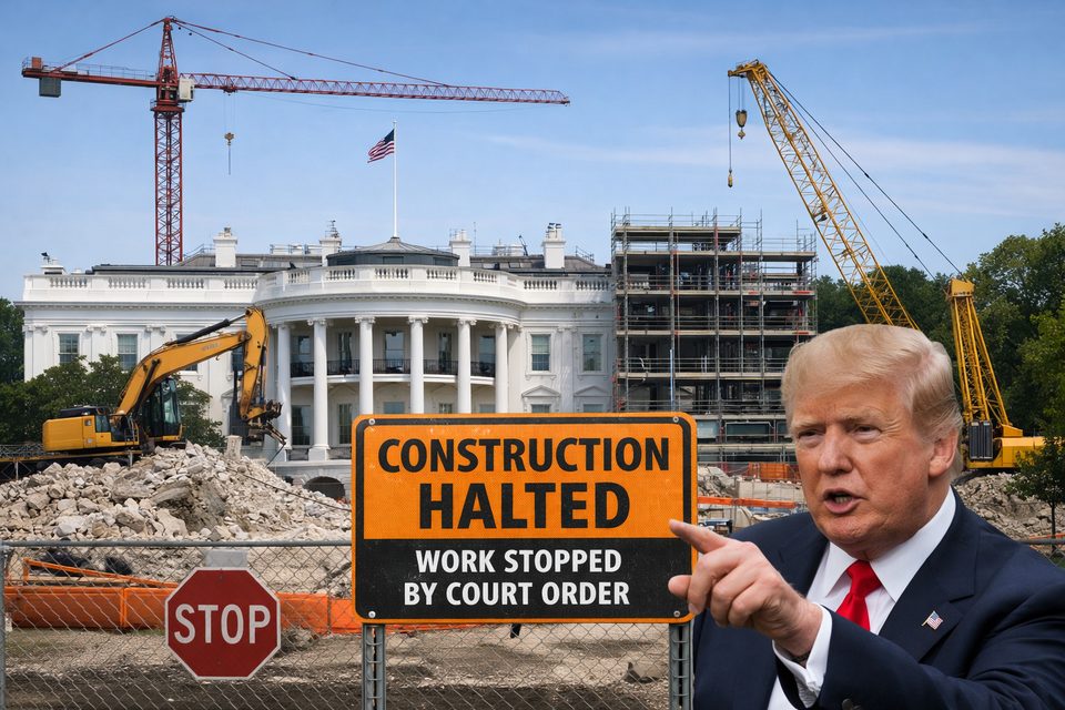 Teisėjas sustabdė Trumpo 400 mln. dolerių vertės Baltųjų rūmų salės projektą