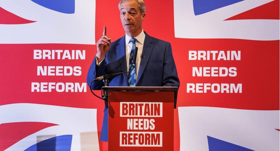 Jungtinėje Karalystėje smunka leiboristų populiarumas: Nigelo Farage’o partija fiksuoja proveržį