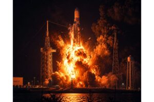 „Blue Origin“ nesėkmė Floridoje: starto aikštelėje sprogo „New Glenn“ raketa ir Jeffo Bezoso iššūkis Elonui Muskui