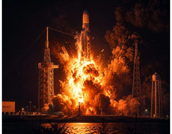 „Blue Origin“ nesėkmė Floridoje: starto aikštelėje sprogo „New Glenn“ raketa ir Jeffo Bezoso iššūkis Elonui Muskui