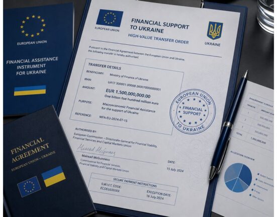 Parama Ukrainai: ES Taryba patvirtino septintąją beveik 2,8 mlrd. eurų išmoką Kijevui