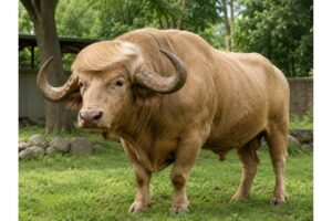 Neįprastas išsigelbėjimas: į Donaldą Trumpą panašus buivolas išvengė aukojimo ir tapo zoologijos sodo žvaigžde