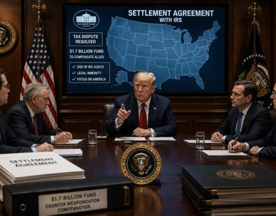 Milžiniškas fondas mainais į imunitetą: Trumpo administracija užbaigė mokesčių ginčą su IRS