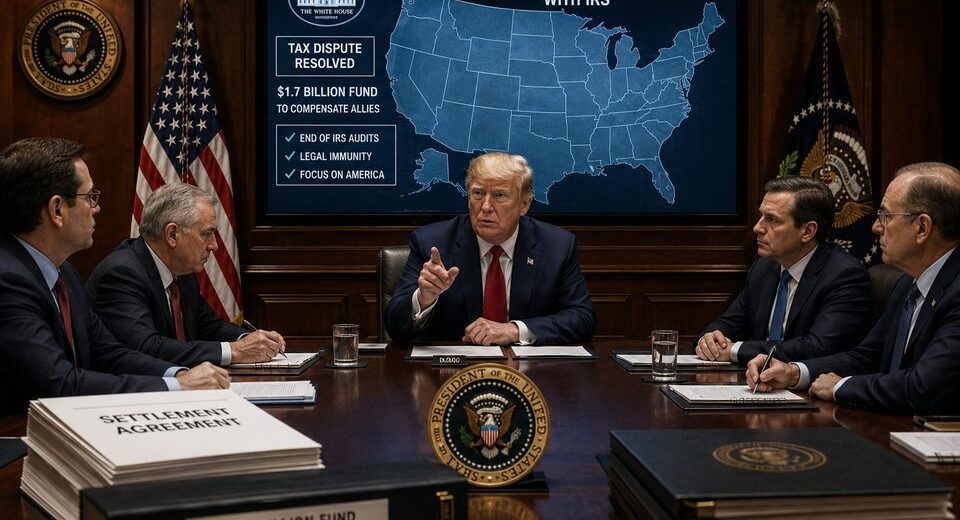 Milžiniškas fondas mainais į imunitetą: Trumpo administracija užbaigė mokesčių ginčą su IRS
