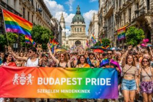 Pirmosios Budapešto „Pride“ eitynės po Viktoro Orbano nuvertimo: rekordinis karštis ir istorinės permainos Vengrijoje