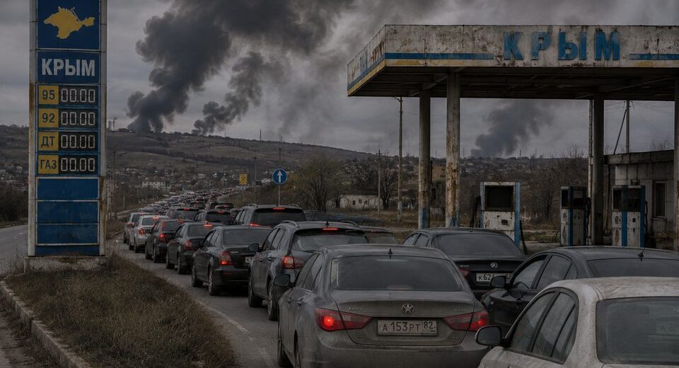 Krymas lieka atkirstas: Ukrainos smūgiai suparalyžiavo degalų tiekimą pusiasalyje ir išprovokavo vietinių paniką