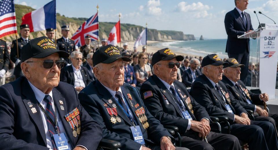 Normandijos išsilaipinimo 82-osios metinės: veteranų pagerbimas ir JAV gynybos sekretoriaus pastabos dėl migracijos Europoje
