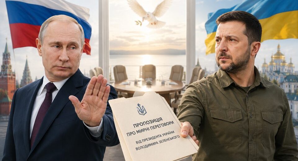 Vladimiras Putinas atmetė Volodymyro Zelenskio derybų pasiūlymą: asmeninės replikos ir kategoriškas nusiteikimas tęsti karą