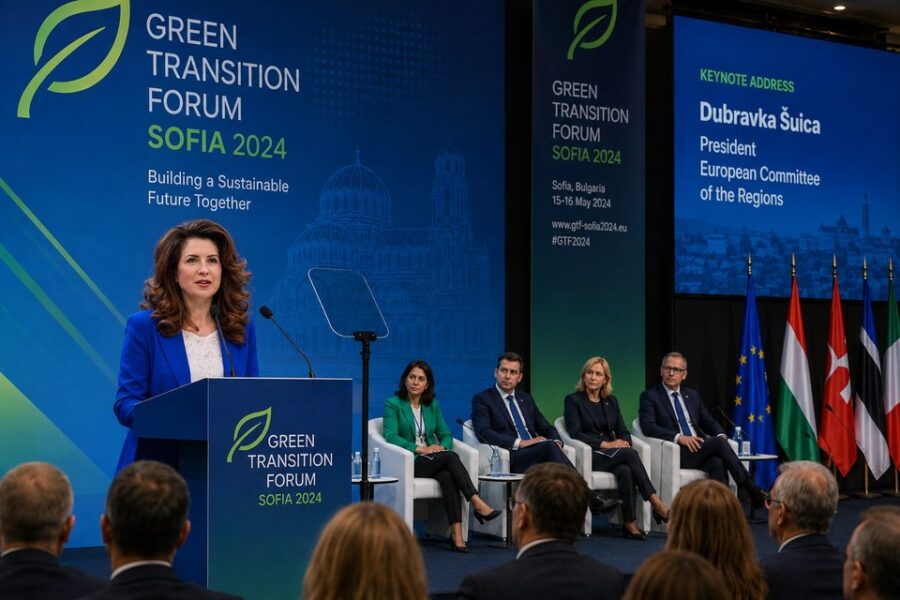 Žaliojo kurso forumas Sofijoje: regionų lyderiai reikalauja decentralizuotų investicijų Europos atsparumui