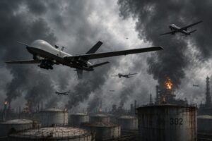 Zelenskio pažadas pildosi: Ukrainos dronai neša karą gilyn į Rusijos teritoriją ir paralyžiuoja kritinę infrastruktūrą