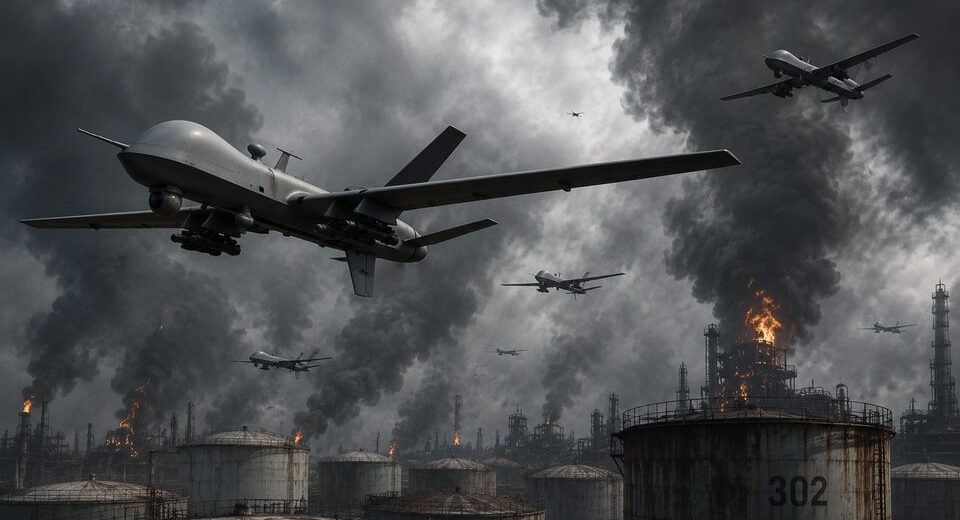 Zelenskio pažadas pildosi: Ukrainos dronai neša karą gilyn į Rusijos teritoriją ir paralyžiuoja kritinę infrastruktūrą