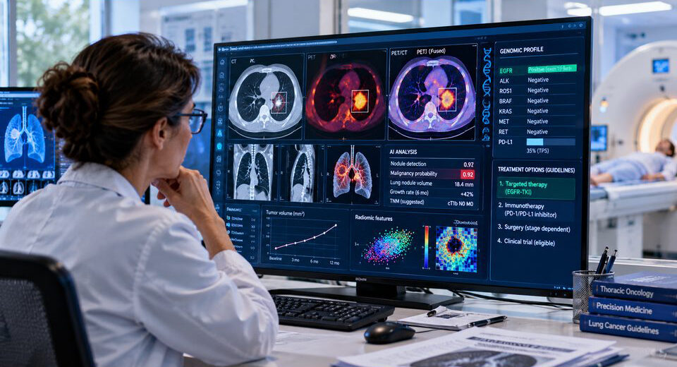 Dirbtinis intelektas atveria naują erą plaučių vėžio gydyme: ES tyrimas žada tikslesnę imunoterapijos prognozę