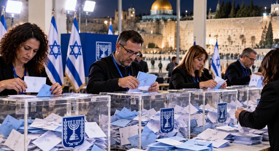 Izraelio rinkimų aklavietė: rekordinis arabų partijų šuolis, stringantis balsų skaičiavimas ir trys valdžios scenarijai